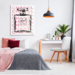 Perfume Bottle with Words' Graphic Art Print - Image 3