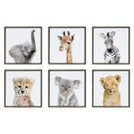 Safari Animals' by Amy Peterson - Floater Frame Graphic Art Print on Canvas - Image 2
