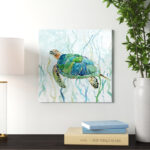 Sea Turtle Swim II' Print on Canvas
