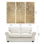Sunshine' Print Multi Piece Sunshine Textured Hand Painted Canvas Wall Art with Gold Foil by Martin Edwards - Image 4