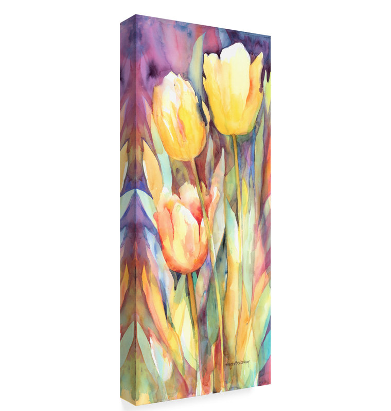 Tall Blondes’ Watercolor Painting Print on Wrapped Canvas - Chic Decora