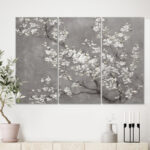 White Cherry Blossoms II' Painting Multi-Piece Image on Canvas - Image 2