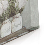 White Flower Jars' by Portfolio Dogwood, Modern Farmhouse Hydrangeas Framed Canvas Wall Art - Image 3