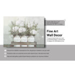 White Flower Jars' by Portfolio Dogwood, Modern Farmhouse Hydrangeas Framed Canvas Wall Art - Image 4