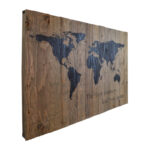 World Map' by Fireside Home - Picture Frame Graphic Art Print on Wood - Image 7