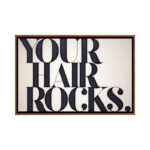 Your Hair Rocks' Textual Art on Canvas - Image 3