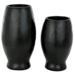 2 Piece Cubist African Mask Sculptural Vase Set - Image 7