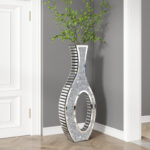 30"Crystal Glass Floor Vase Crushed Diamond Inlay Home Decor - Image 5