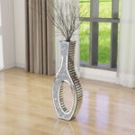 30"Crystal Glass Floor Vase Crushed Diamond Inlay Home Decor - Image 2