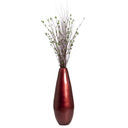 31.5″ Spun Bamboo Tall Floor Vase – Sleek Matte Finish, Elegant Home Decoration, Modern Accent Piece, Living Room Decor, Handcrafted Bamboo Art, Contemporary Interior Design, Unique Tall Vase - Chic Decora