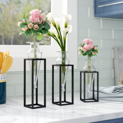 3 Piece Glass Table Vase - Chic Decora