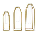 3 Piece Gold Stainless Steel Table Vase Set - Image 4