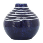 5" Striped Round Stoneware Ceramic Decorative Vase for Home & Office Decor - Image 8