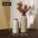 6.1-7.9 Inch 2 Pcs Rustic Ceramic Vase Set - Image 5