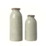 6.1-7.9 Inch 2 Pcs Rustic Ceramic Vase Set