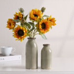 6.1-7.9 Inch 2 Pcs Rustic Ceramic Vase Set - Image 2