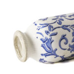 7.9 Inch 2Pcs Rustic Blue And White Ceramic Vase Set - Image 6