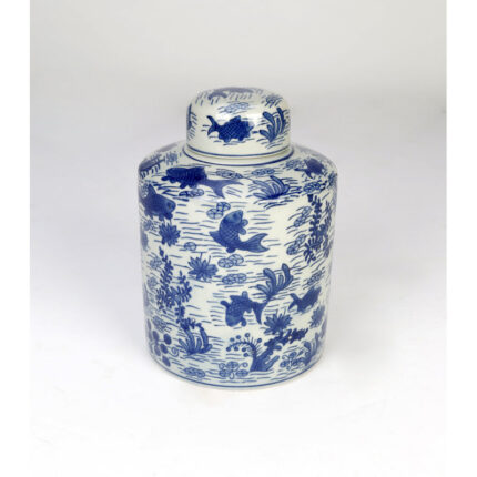 8.5” Porcelain Ginger Jar - Chic Decora