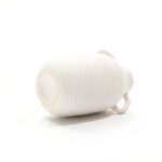 9.9-Inch White Ceramic Jug Vase with Double Handles - Rustic Handmade Boho Vase for Flowers and Decorative Display - Image 8