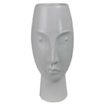 Abhaki 10" Stoic Face Vase