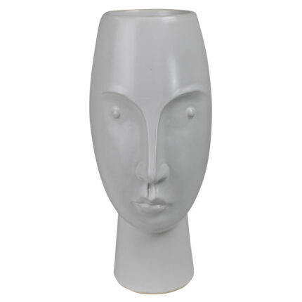 Abhaki 10″ Stoic Face Vase - Chic Decora