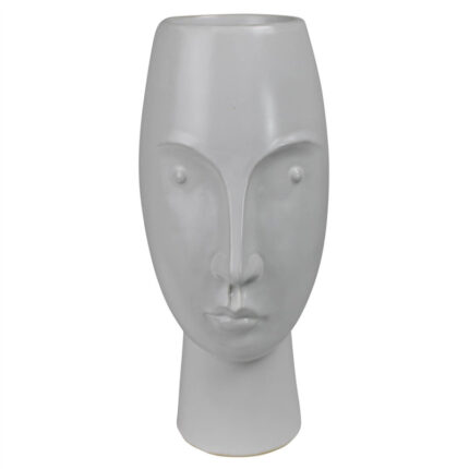 Abhaki 10″ Stoic Face Vase - Chic Decora
