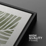 Abstract Botanical Sage Green Tropical Abstract Palm Tree Leaves Modern Art Simple Framed Canvas 2 Piece Print Wall Art - Image 7