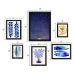 Abstract Framed Coastal Gallery Wall Art On Paper (6 Pieces) - Image 4