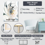 Abstract Geode Gold And Blue Marble Shape III - Abstract Marble Canvas Prints - Image 3