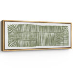 Abstract Green Botanical Simple Minimalist Extra Large Framed Wall Art Oversized Canvas Print - Image 5