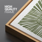 Abstract Green Botanical Simple Minimalist Extra Large Framed Wall Art Oversized Canvas Print - Image 6