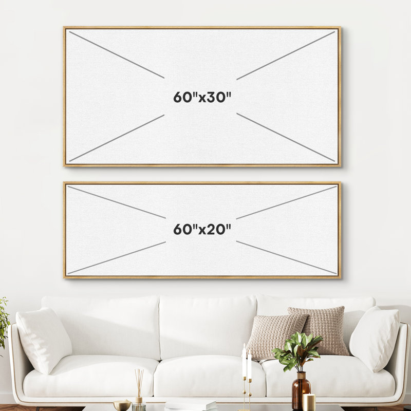 Abstract Green Botanical Simple Minimalist Extra Large Framed Wall Art Oversized Canvas Print - Image 3