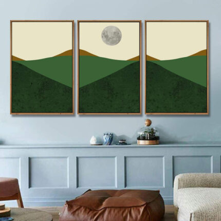 Abstract Landscape ” Minimalist Landscape With A Ballet Dancer ” 3 – Pieces - Chic Decora