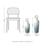 Abstract Ombre Aqua Metal Vases (Set of 2) - Image 5