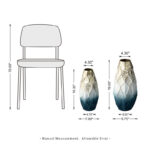 Abstract Ombre Blue And Gold Metal Vase Floor Vase (Set of 2) - Image 4