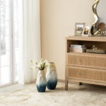 Abstract Ombre Blue And Gold Metal Vase Floor Vase (Set of 2) - Image 5