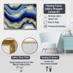 Abstract Shapes And Infinity Lines I - Abstract Shapes Wall Art Living Room Set Of 2 - Image 5