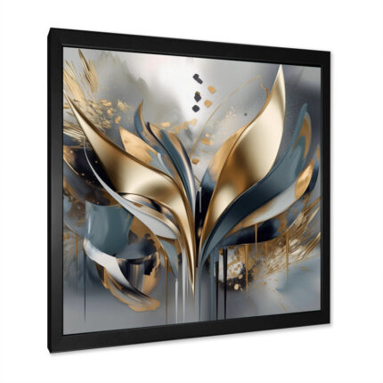 Abstract Shapes And Lines IV – Grey Abstract Wall Art Print modern wall canvas - Chic Decora