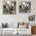 Abstract Shapes And Lines IV - Grey Abstract Wall Art Print modern wall canvas - Image 3