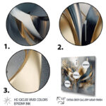 Abstract Shapes And Lines IV - Grey Abstract Wall Art Print modern wall canvas - Image 4