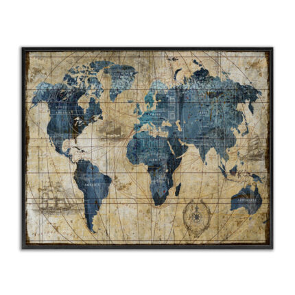 Abstract World Map by Art Licensing Studio – Print - Chic Decora