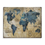 Abstract World Map by Art Licensing Studio - Print