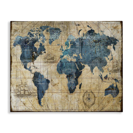 Abstract World Map by Art Licensing Studio – Print - Chic Decora