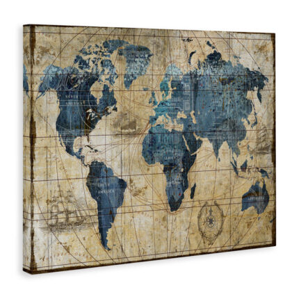 Abstract World Map by Art Licensing Studio – Print - Chic Decora