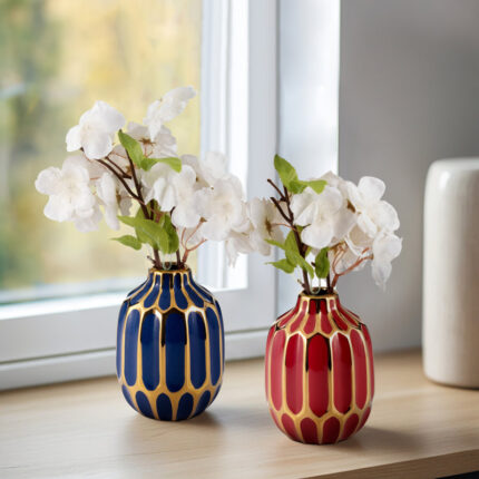 Addington Stoneware Ceramic Vase Modern Decorative Accent with Sculptural Design - Chic Decora