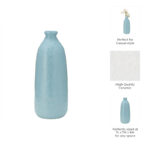 Agaba Textured Stoneware Ceramic Vase - Modern Decorative Accent - Image 5