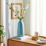 Agaba Textured Stoneware Ceramic Vase - Modern Decorative Accent