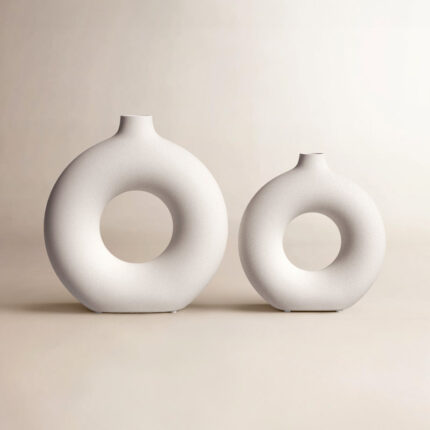 Aionna Ceramic / Porcelain Table Vase (Set of 2) - Chic Decora
