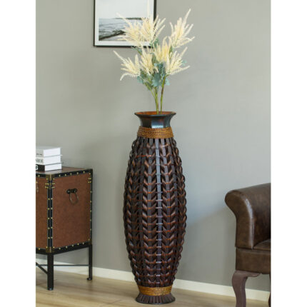 Alburnett Wood Floor Vase - Chic Decora