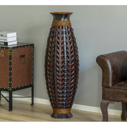 Alburnett Wood Floor Vase - Chic Decora